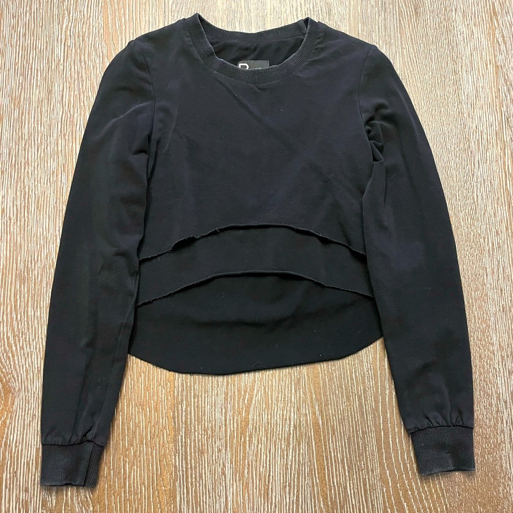 B x Runway long sleeve crop top, xsmall